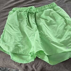 ALO Yoga Women's Neon Green Athletic Shorts